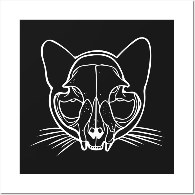 Cat Skull Wall Art by LoraMaze